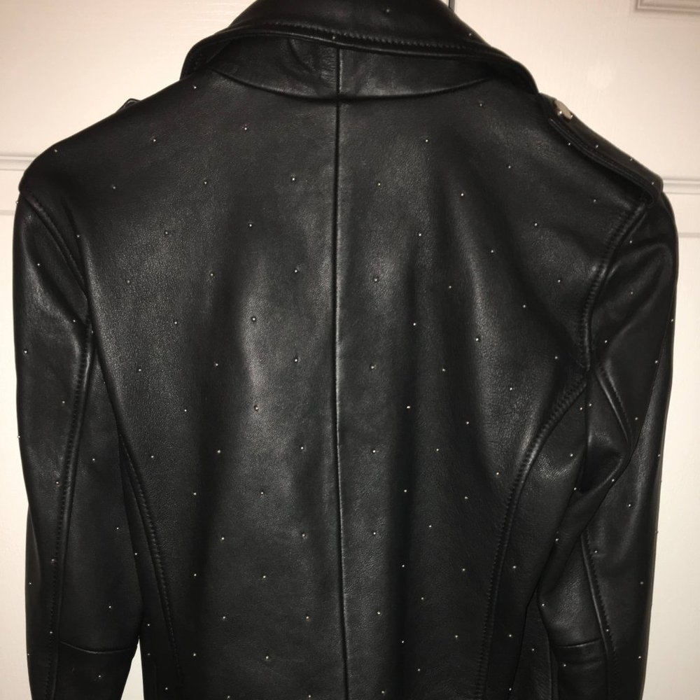 NWT Lucky Brand Real Leather Moto Jacket - Picture 4 of 6